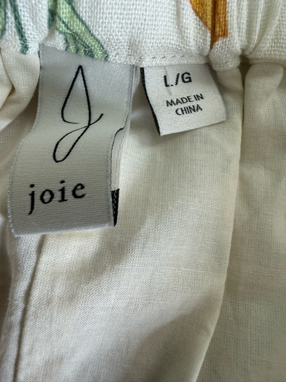 Joie Cream Floral Midi Skirt with Yellow & Green Print - Picture 2 of 6